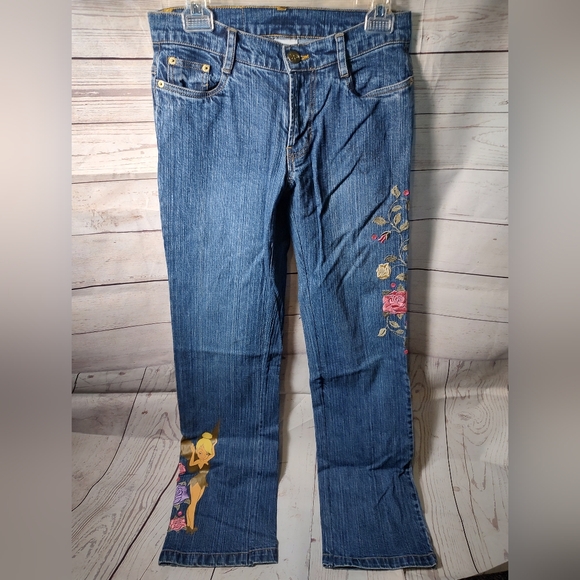 Disney Tinkerbell Midrise Bootcut Jeans Size 4 - Picture 2 of 10